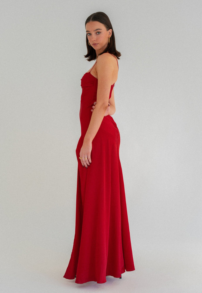 HNTR the label Gaia Gown Dress Red Sz S