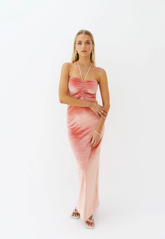 HNTR the Label Lulu Gown Pink - Dress Rental NZ