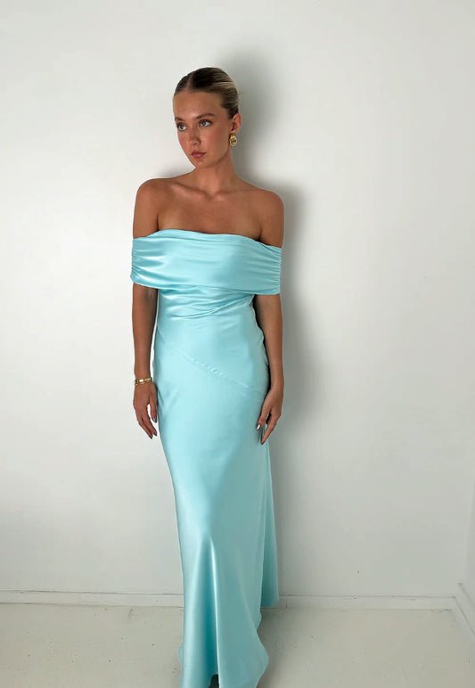 HNTR The Label Kayla Gown Aqua Sz S
