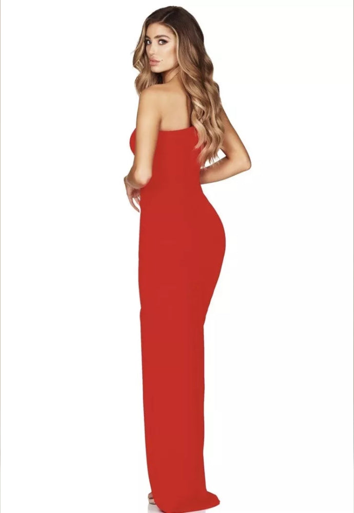 Nookie Lust One Shoulder Gown Cherry Red Sz 8