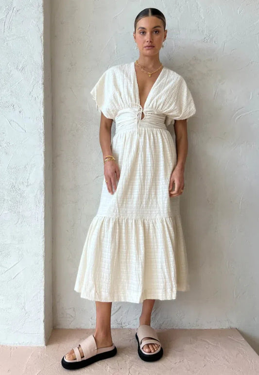 Sovere Lucid Midi Dress Sz 10 White