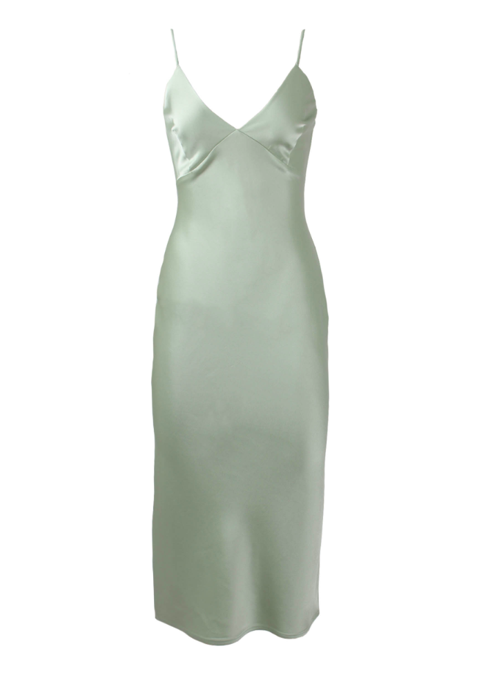 Liam Weirder Slip Dress Celery Green Sz 10 - Dress Rental NZ