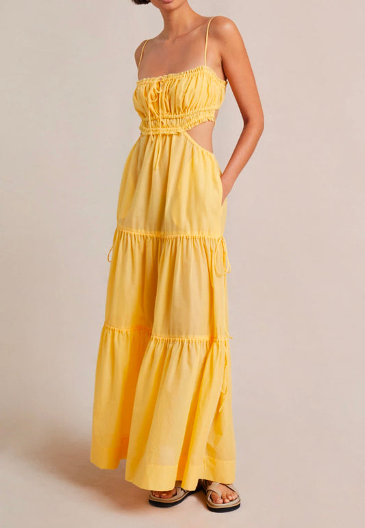Bec and Bridge Alexandra Dress Yellow Sz 12 - Dress Rental NZ