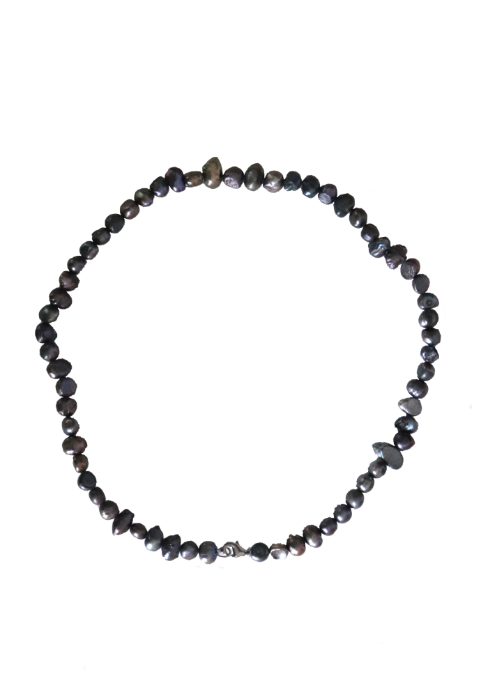 Pearl Necklace 16 inch - Black