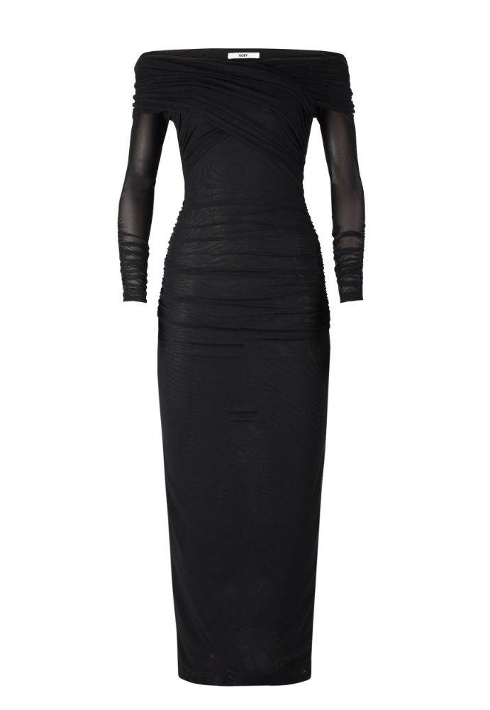 Ruby Gene Mesh Dress Black Sz 8 - Dress Rental NZ