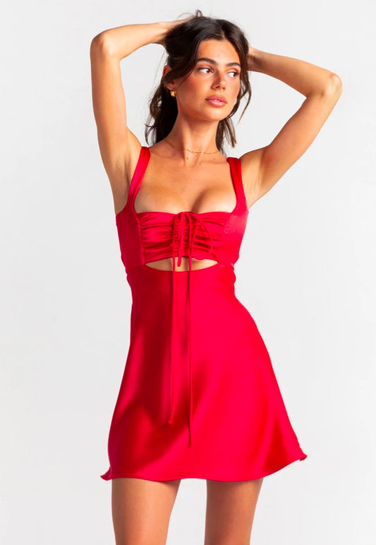 Arcina Ori Valentina Dress Red Sz 6 - Dress Rental NZ
